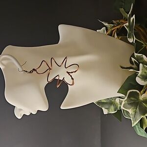 Twisted Copper Color Wire Earrings